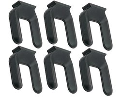 Meubelstop - 6 Stuks - Meubels wielstoppers - Kunststof - Stoelwielstopper - Meubelwiel universele wielbeker - Antislipmat voor bedpoten - Voetjes - Meubelwielbekers - Bureaustoelstoppers - Voor wielen met een diameter van 75 mm tot 100 mm - Zwart