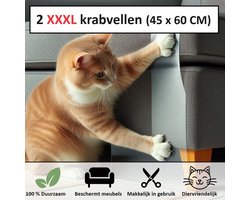 MeubelsvanJoep® Anti Krab Katten Vellen enkelzijdig klevend - 2 XXXL Vellen 45 x 60 CM - Anti Krab Vellen - Meubelbescherming Katten - Bankbeschermer Kat - Transparant
