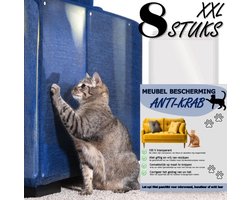 MeubelsvanJoep® Anti Krab Katten Vellen enkelzijdig klevend - 8 XXL Vellen - Anti Krab Vellen - Meubelbescherming Katten - Bankbeschermer Kat - Transparant