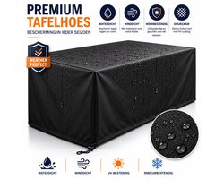 MeubelsvanJoep Beschermhoes voor Tuinmeubelen en Tuinset 185 cm x 105 cm x 75 cm - Afdekhoes voor Tuintafel met Stoelen - Tuinmeubelhoes Groot - Tuinhoes van Waterdicht Polyester met Opbergtas - Ook als Afdekzeil -
