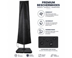 MeubelsvanJoep Parasolhoes voor Zweefparasol & Staande Parasol - Tot 350cm - Beschermhoes Waterdicht - Oxford 420D - Incl. Montagehulp