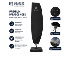 MeubelsvanJoep Parasolhoes voor Zweefparasol & Staande Parasol - Tot 400cm - Beschermhoes Waterdicht - Oxford 420D - Incl. Montagehulp
