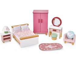 Meubeltjes Slaapkamer Poppenhuis - Tender Leaf Toys