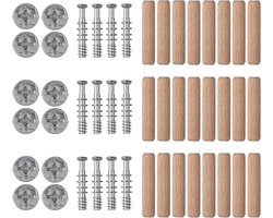 Meubelverbinders Set - Verbindingsbeslag - Meubels Monteren - Made in Europe - Ø 15 mm