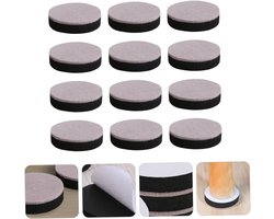 Meubelverhoger - 16 Stuks - Bedverhoger - Stoellifter - Verdikte antislip vilten vloermatten - ZErstelbare Meubelpoten - elfklevende meubelpootmatten - Viltmatten - Vloerbeschermers - Beschermmatten voor tafel- en stoelpoten - Zwart
