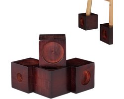 meubelverhoger bamboe - set van 4 - 9,4 cm - tafelpoot verhoger - max. 200 kg