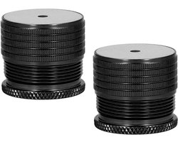 Meubelverhoger Hoogte Verstelbaar 2 Stuks Aluminium Slaapbank Tafelsteunpoot - Zwart Glanzend - Voor Bank Bed Kast Tafel Badkamerkast - Verbeterde Stabiliteit