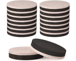 Meubelverhogers - 16 Stuks - Tafelpoot verhogers - Meubelpoot kussens - EVA- en viltmaterialen - Voetkussentjes voor stoelen - Bedverhoger - Vloerbescherming - Voor tafel, stoel, bank, bed, kast - 6*1.65 cm - Zwart