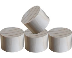 Meubelverhogers - Meubelpoten Lifters - Meer Opbergruimte Creëren - Gemaakt Van Grenenhout - 10cm Hoog - Houtkleur