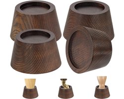 Meubelverhogers Set van 4 - Houten Liften van 5 cm Hoogte voor Bed en Meubels