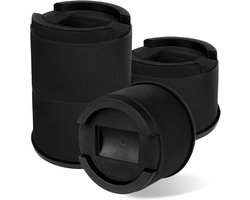 Meubelverhogers set van 4 - Verstelbare bedliften voor zware meubels - Past op alle L-vormige meubels - Inclusief 79 cm en 154 cm - Zwart