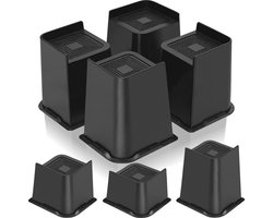 Meubelverhogers - Tafelpoten - Extra opbergruimte - L-vormig design - 4 stuks 152 cm - Zwart