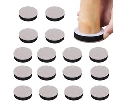 Meubelverhogers - verhoging van tafel/bank/stoel - antislip - ronde vloerbescherming - 16 stuks - rubberen antislip pads - zelfklevend - geschikt voor meubels - zwart