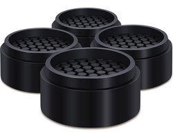 Meubelverhogers verstelbaar 25 cm rubberen voetjes trillingsdempers - rond 1, 2 of 3 inch