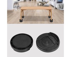 Meubelverhogingen - Verstelbaar - Set van 8 - Zwart - Bed, Tafel, Bank - Houders - Geschikt voor alle meubels - Verhogingsblokken