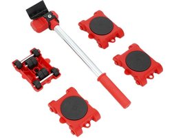 Meubelverhuisglijders - Glijders Voor Meubels - 1 Stuks - Voor Houten Vloer rood