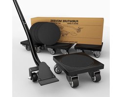 Meubelverhuizers met wielen - Meubelverhuisset - 1 1/4 inch zachte wielen - TPE - 226 kg Max draagvermogen meubeltransporter