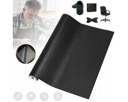 Meubelvernieuwing Zonder Schilderen – Zelfklevende Meubelfolie Van 45 x 200 cm – PU En Stof Met Sterke Kleefkracht – Voor Banken, Meubels En Autostoelen – Zwart