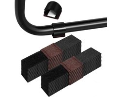 Meubelviltkussentjes - Set van 24 Viltglijders met Klittenbandsluiting | Stoelpootbeschermers voor Sledestoelen en Schommelstoelen | Antislip en Geluidsdempend