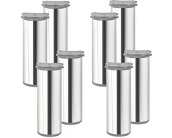Meubelvoet Echo - Meubelpoten Aluminium - Meubels Stabiliseren - Geïntegreerde Hoogteverstelling - 120 mm + 10 mm - Gepolijst Chroom