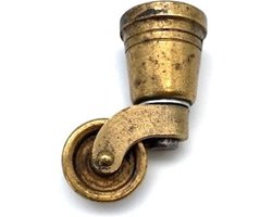 Meubelwiel Messing Antiek ronde sok 30mm