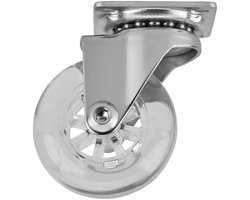 Meubelwiel SWIFT Ø 50 mm Draagvermogen tot 35 Kg per wiel Transparent zonder blokkeerfunctie