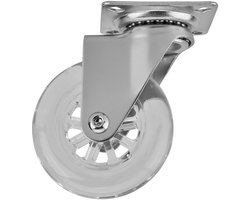 Meubelwiel SWIFT Ø 75 mm Draagvermogen tot 35 Kg per wiel Transparent zonder blokkeerfunctie