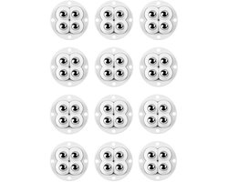 Meubelwielen - 12 stuks - Transportwielen - Zelfklevend - Zwenkwielen - Meubels Verschuiven - Meubelrollen - 360 ​​Graden Draaibaar - Voor Onder Meubels En Opbergdozen - 4.7 cm