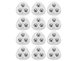 Meubelwielen - 12 Stuks - Zelfklevende wielen - Zwenkwielen - Meubels Verschuiven - Transportwielen - Meubelrollen - Verschuiven van meubels - Wieltjes - Plank wieltjes - 360 ​​Graden Draaibaar - Voor Onder Meubels En Opbergdozen - Wit
