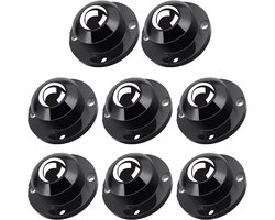 Meubelwielen - 360° draaibaar - Geschikt voor kleine meubels en keukenapparatuur - Zwart - 8-pack