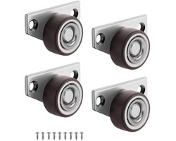 Meubelwielen, meubelwielen, meubelwielen, rubberen wielen, 4-pack, kleine wielen, zwenkwielen
