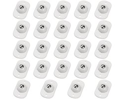 Meubelwielen - Zelfklevende wielen - 24 stuks - 4,5 × 2,7 cm - Mini universele wielen - Keukenwieltjes - 360° draaibare wielen - Geschikt voor prullenbakken, opbergbakken en kleine meubels - Wit
