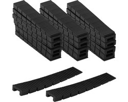 Meubelwiggen - 30 stuks - Stelwiggen - Meubelonderzetter - wiggenset - stelwiggen - Anti-slip - Beschermt Vloeren - Voorkomt Krassen - 9.7×2cm - zwart