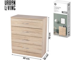 MEUBILAIR 4 LADES 60X30XH70CM