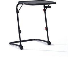 MEUBLES COSY BASELINE Laptoptafel opvouwbaar – Bijzettafel verstelbaar in hoogte met kantelbaar blad en bekerhouder – Banktafel – Zwart