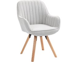 MEUBLES COSY CARSONARM Fauteuil Scandinavisch – Draaibaar 360° – Beige Geborsteld Stof