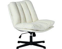 MEUBLES COSY Draaifauteuil – chenille kruisvoet – beige