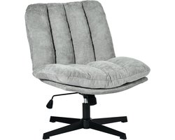 MEUBLES COSY – Draaifauteuil – chenille kruisvoet – lichtgrijs