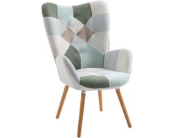 MEUBLES COSY fauteuil - Scandinavische patchwork - Aqua
