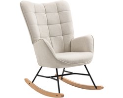MEUBLES COSY Scandinavische Schommelstoel – Fauteuil – Naturel Beige