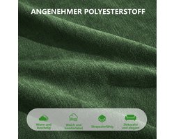 MEUNIQ modulaire 4-zits zitbank van polyester, zonder frame, met brede armleuningen, hoogdichtheidsschuim, zonder montage, voor de woonkamer in groen