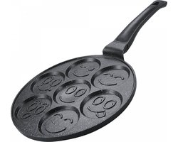 Mevaz Pannenkoek - En Crêpepan Met Marmeren Coating - 7 Smiley Emoji - 26CM