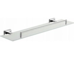 Mexen Arno zwevende glazen plank, chroom - 7020737-00