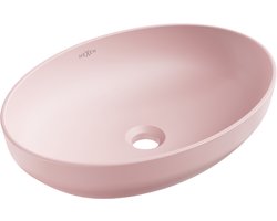 Mexen Cornelia wastafel opbouw 50 x 37 cm, roze mat - 21885044