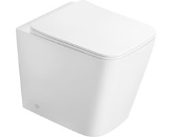 Mexen Cube staande wc-pot Rimless met langzaam sluitende, slanke zitting, duroplast, glanzend wit - 32924000