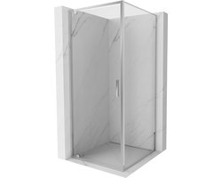 Mexen Exo openslaande douchecabine 90 x 90 cm, transparant, chroom - 8181-090-090-01-00