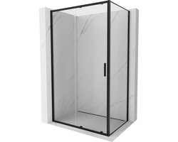Mexen Exo schuifdouchecabine 105 x 120 cm, transparant, zwart - 8151-105-120-70-00