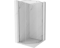 Mexen Exo vijfhoekige douchecabine draaibaar 90 x 90 , transparant, chroom - 812-090-090-01-00