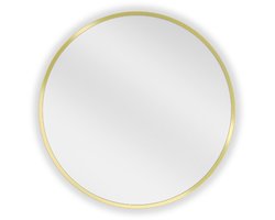 Mexen Loft badkamer spiegel rond 50 , gouden frame - 9850-050-050-000-50