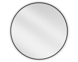Mexen Loft badkamer spiegel rond 75 , zwarte lijst - 9850-075-075-000-70